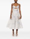 zimmermann - White midi dress with heart-shaped neckline - 3