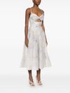 zimmermann - White midi dress with heart-shaped neckline - 4