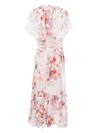 zimmermann - Light Red Floral Dress with Belt - 1