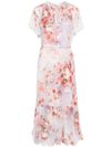 zimmermann - Light Red Floral Dress with Belt