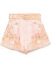 zimmermann - Shorts Acacia con stampa floreale e cintura in vita