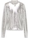 rotate - High-Neck Sequin Top