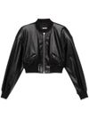 rotate - Woven eco-leather crop bomber