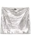 rotate - Mid-rise sequin mini skirt