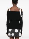 rotate - Black top with off-the-shoulder design - 1