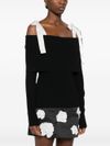 rotate - Black top with off-the-shoulder design - 4