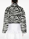 rotate - Zebra Print Faux Fur Bomber - 2