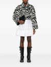 rotate - Zebra Print Faux Fur Bomber - 3