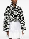 rotate - Zebra Print Faux Fur Bomber - 4