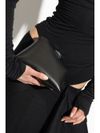 the attico - Mini Midnight clutch in black calfskin leather - 6