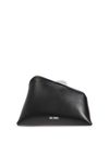 the attico - Mini Midnight clutch in black calfskin leather