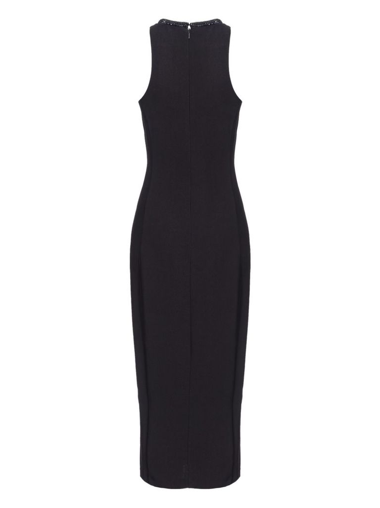 Shop Pinko Honfleur Long Dress In Black