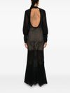 twinset - Lace knit semi-sheer construction dress - 2