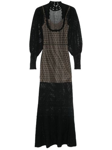 TWINSET - Lace knit semi-sheer construction dress