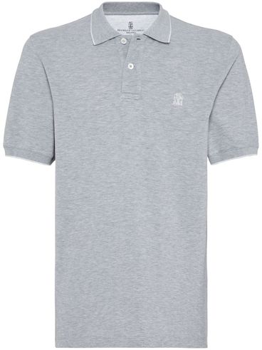 BRUNELLO CUCINELLI - Embroidered logo polo shirt