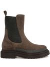 brunello cucinelli - Chelsea boot in calf suede leather