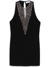 the attico - Black short dress with crystals