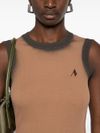 the attico - Beige ribbed cotton t-shirt - 4