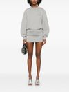 the attico - Gray cotton short dress with a crew neck - 3