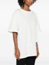 the attico - White cotton t-shirt with a slit - 2