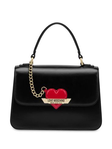 LOVE MOSCHINO - Heart motif logo plaque bag