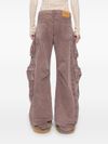 the attico - Pink cargo jeans with pockets - 4