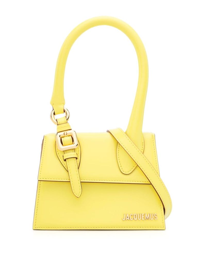 Jacquemus Le Chiquito Moyen Leather Bag In Yellow
