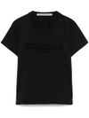 alexander wang - T-shirt con logo in cotone nero