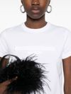 alexander wang - T-shirt con logo in cotone bianco - 1