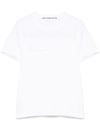 alexander wang - T-shirt con logo in cotone bianco