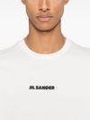 jil sander - T-shirt bianca con stampa del logo - 2