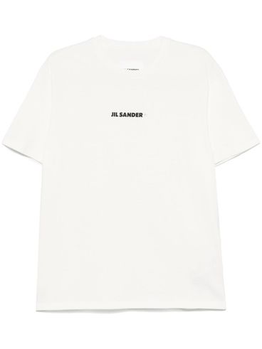 JIL SANDER - T-shirt bianca con stampa del logo