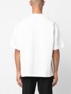 jil sander - T-shirt in cotone con stampa logo frontale - 2