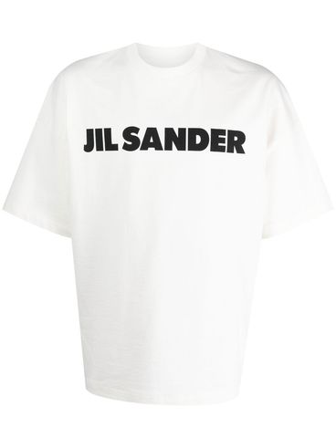 JIL SANDER - T-shirt in cotone con stampa logo frontale