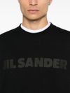 jil sander - T-shirt in cotone con stampa del logo sulla parte anteriore - 4