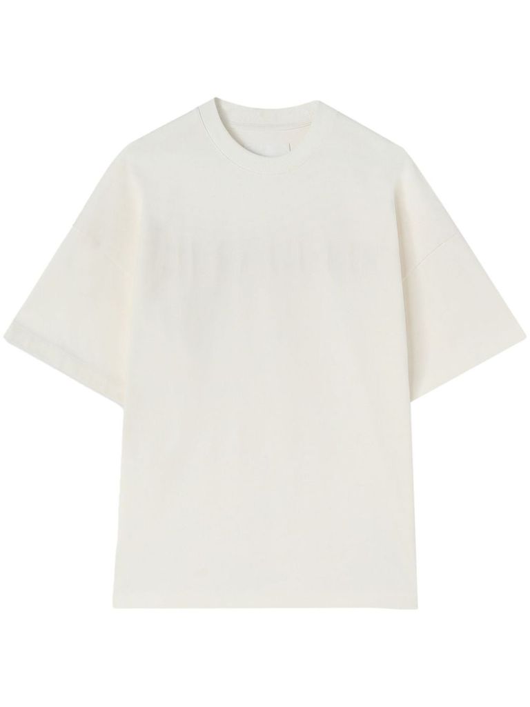 JIL SANDER COTTON T-SHIRT WITH 3/4 SLEEVES