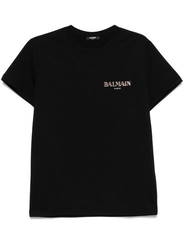 BALMAIN - Black T-shirt with Logo