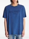 balmain - Blue T-shirt with Logo - 5