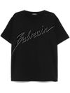 balmain - Organic Cotton T-shirt with Logo