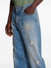 balmain - Distressed and Ripped Blue Jeans - 2