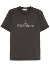 stone island - T-Shirt con Stampa Logo