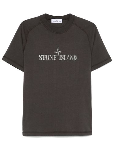 STONE ISLAND - T-Shirt con Stampa Logo