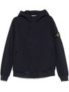 stone island - Bomber con cappuccio e Logo Patch