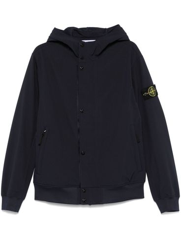 STONE ISLAND - Hooded Bomber Jacket with Logo Patch