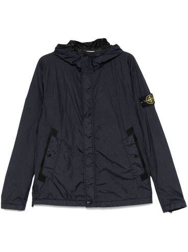 STONE ISLAND - Giacca con cappuccio blu navy