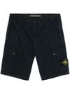 stone island - Shorts con patch Logo compass