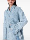 stella mccartney - Giacca camicia in cotone bouclé - 4