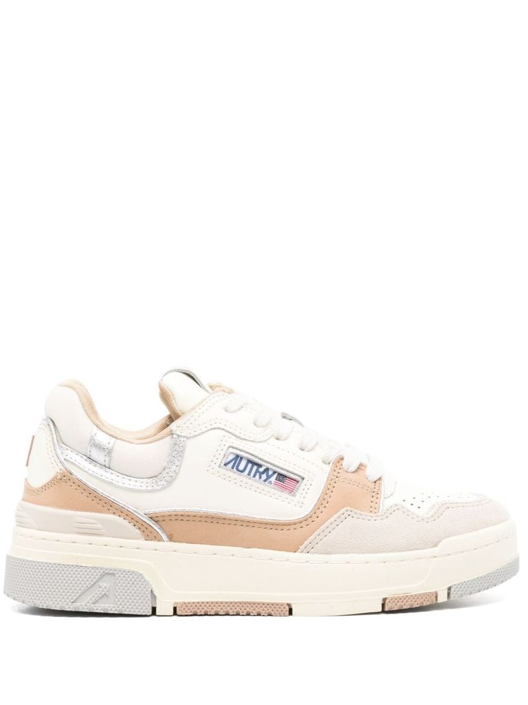 Autry Clc Low-top Leather Sneakers In White