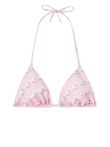 VERSACE - Bikini top mare rosa con stampa grafica