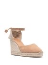 castaner - Carina espadrilles in camel jute with a wedge - 2